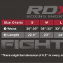 Таблица размеров боксерских шорт RDX
